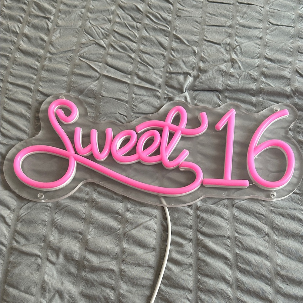 Pink Sweet 16 Neon Sign